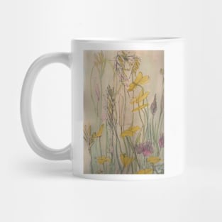 English Summer meadow, grasses, flowers design Mug